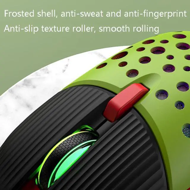 Alt view image 5 of 7 - K-Snake BM900 6 Keys 2.4G Wireless Charging Beetle Mouse Glowing Gaming Mouse (Pink)