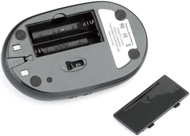 Alt view image 6 of 6 - MZ-012 2.4G 1200 DPI Wireless Rechargeable Optical Mouse with 3 Ports USB HUB / Charging Dock (Silver)