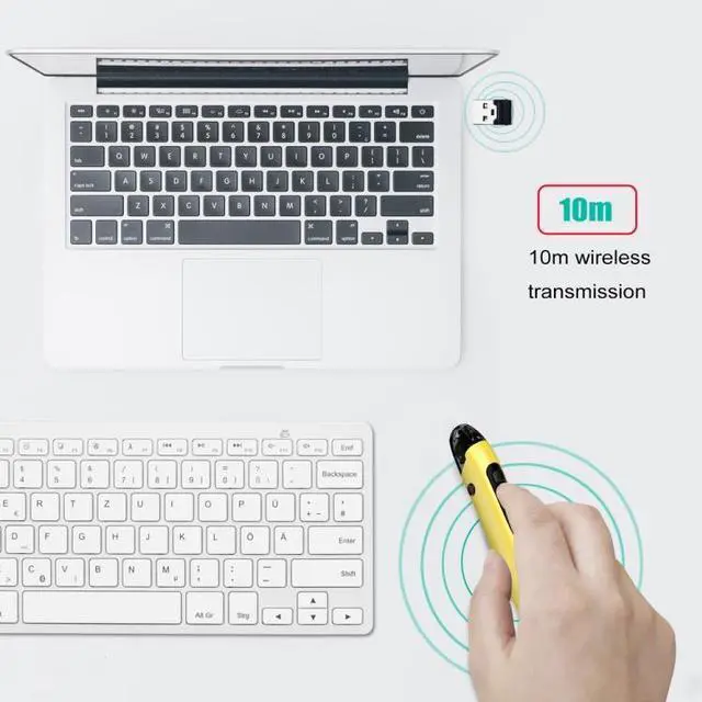 Alt view image 6 of 7 - PR-A18 2.4G Charge Mouse Pen Handwritten Glow Wireless Mouse Pen (Purple)