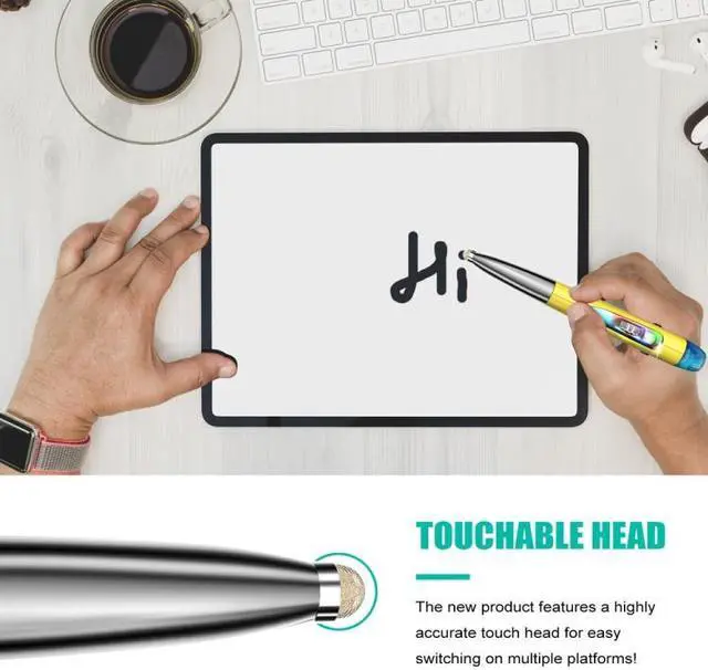 Alt view image 5 of 7 - PR-A18 2.4G Charge Mouse Pen Handwritten Glow Wireless Mouse Pen (Purple)