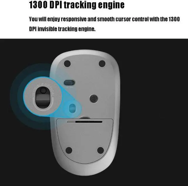 Alt view image 5 of 6 - Rapoo M200GPlus 1300 DPI Multi-modes Bluetooth + 2.4G Fabric Wireless Bluetooth Office Mouse (Obsidian Black)