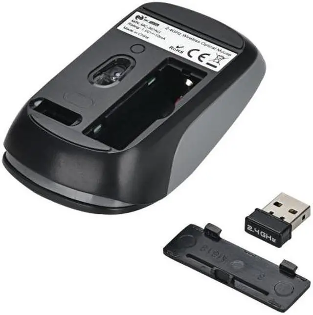 Alt view image 5 of 5 - MC Saite MC-367 2.4GHz Wireless Mouse with USB Receiver for Computer PC Laptop (White)