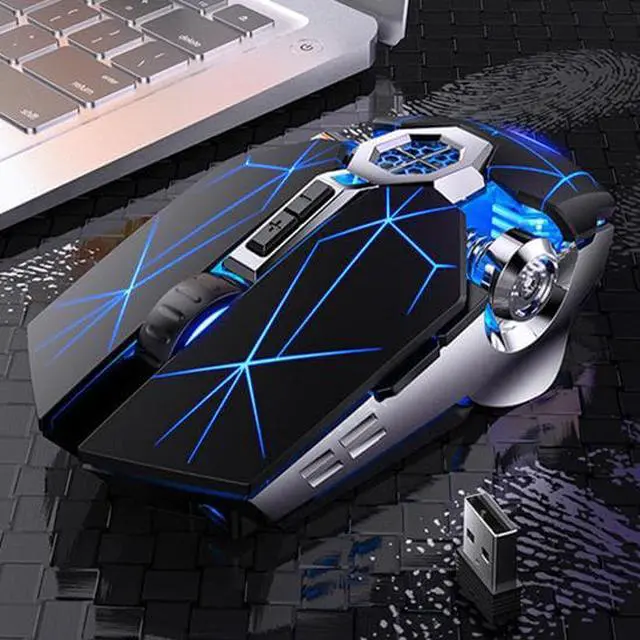 Main image of YINDIAO A7 2.4GHz 1600DPI 3-modes Adjustable 7-keys Rechargeable RGB Light Wireless Silent Gaming Mouse (Black)