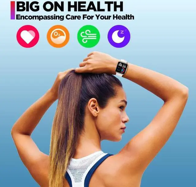 Alt view image 6 of 7 - Zeblaze Btalk 1.86 inch Large Color Display Voice Calling Health and Fitness Smart Watch (Black)