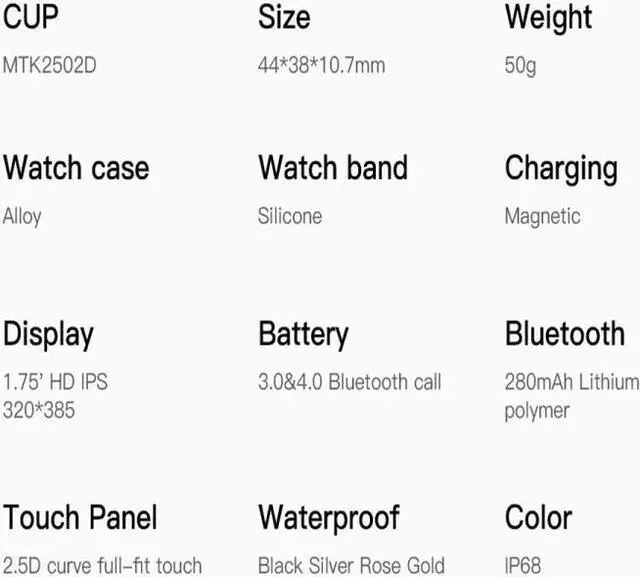 Alt view image 7 of 7 - W26 1.75 inch IPS Color Screen Smart Watch, Life Waterproof, Support Temperature Monitoring/Heart Rate Monitoring/Blood Pressure Monitoring/Sleep Monitoring (Black)
