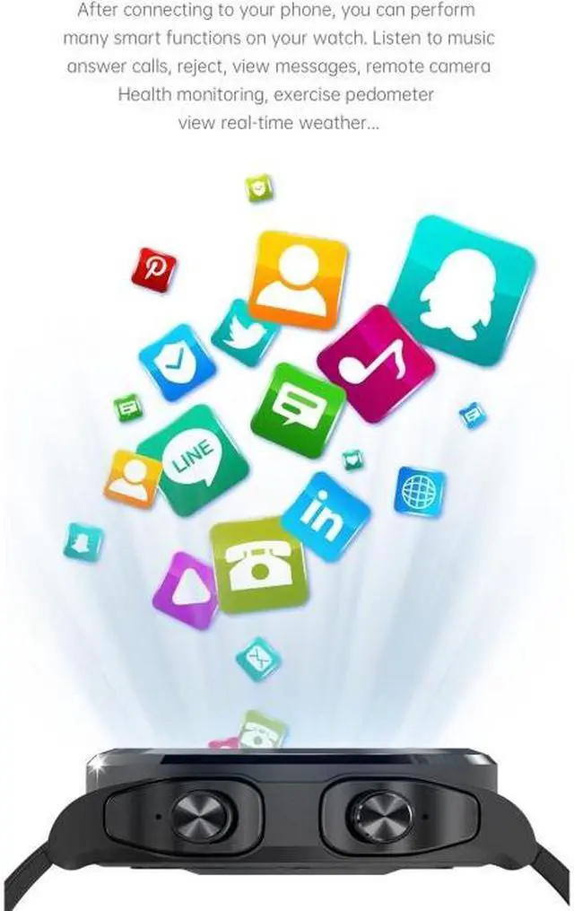 Alt view image 5 of 7 - GT69 1.3 inch IPS Touch Screen IP67 Waterproof Bluetooth Earphone Smart Watch, Support Sleep Monitoring / Heart Rate Monitoring / Bluetooth Call (Silver Steel Band)