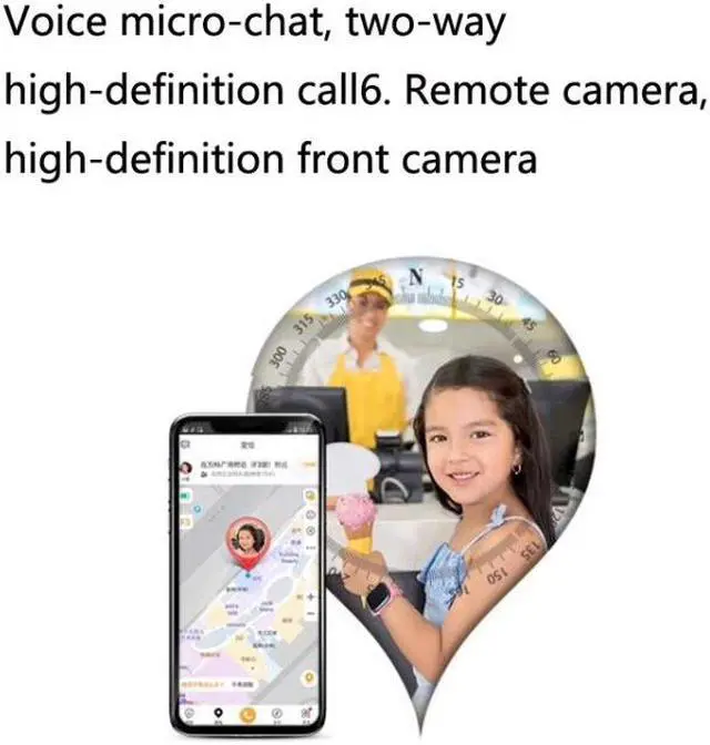 Alt view image 6 of 7 - A111-Z1 Children Smart Positioning Plug-In Cartoon Call For Help Multi-Function Watch Phone (Blue) Black
