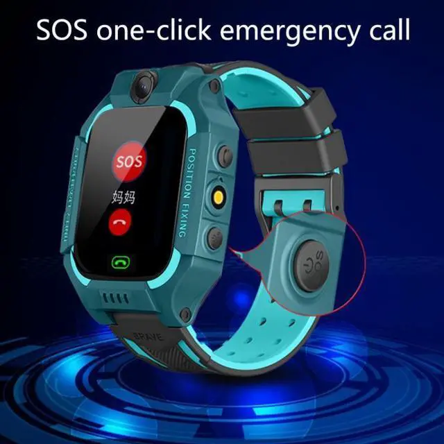 Alt view image 6 of 7 - Z6 Children Phone Watch Smart Positioning Full Touch Screen Student Watch (Purple)