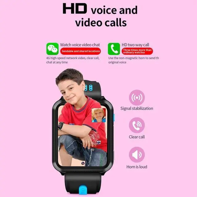 Alt view image 6 of 7 - W5 1.54 inch Full-fit Screen Dual Cameras Smart Phone Watch, Support SIM Card / GPS Tracking / Real-time Trajectory / Temperature Monitoring, 3GB+32GB 3GB+32GB (Black Blue)