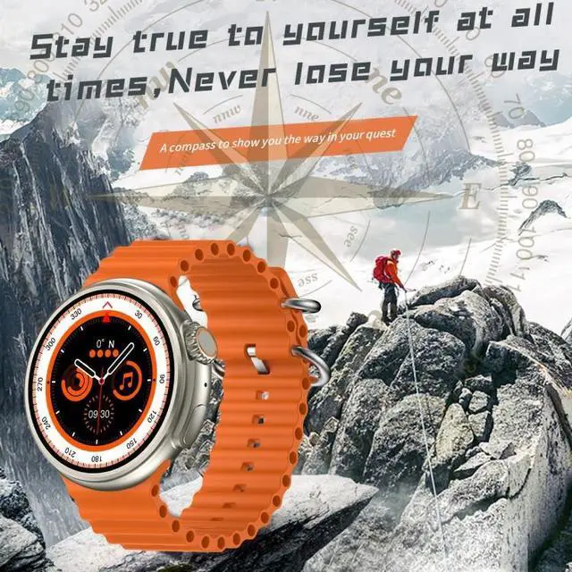 Alt view image 5 of 7 - Z78 Ultra 1.52 inch Round Screen HD Smart Watch Supports Heart Rate/Blood Oxygen Monitoring (Black)