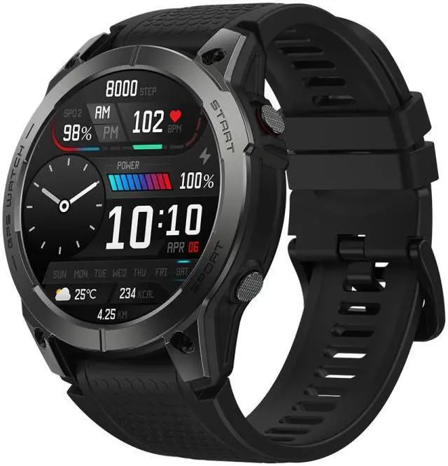 Main image of Zeblaze Stratos 3 1.43 inch AMOLED Screen IP68 Waterproof Smart Watch, Support Bluetooth Call / GPS (Black)