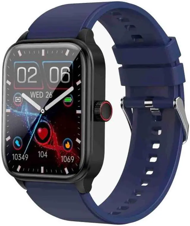 Main image of ET540 1.91 inch IP67 Waterproof Silicone Band Smart Watch, Support ECG / Non-invasive Blood Glucose Measurement ET540 (Blue) (Blue) Black