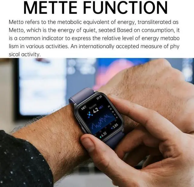 Alt view image 7 of 7 - ET540 1.91 inch IP67 Waterproof Silicone Band Smart Watch, Support ECG / Non-invasive Blood Glucose Measurement ET540 (Black) (Black)