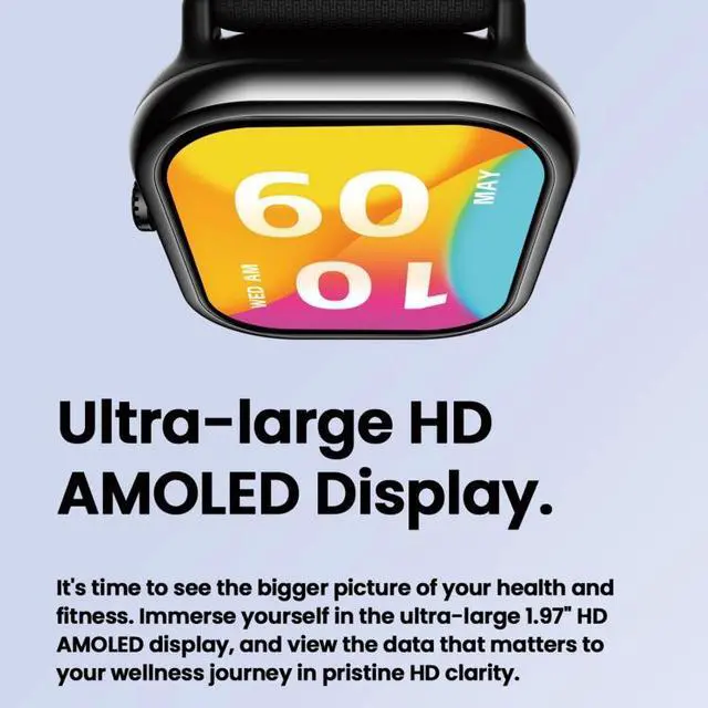 Alt view image 5 of 7 - Zeblaze GTS 3 Pro IP68 1.97inch HD Fitness Smart Watch (Black)