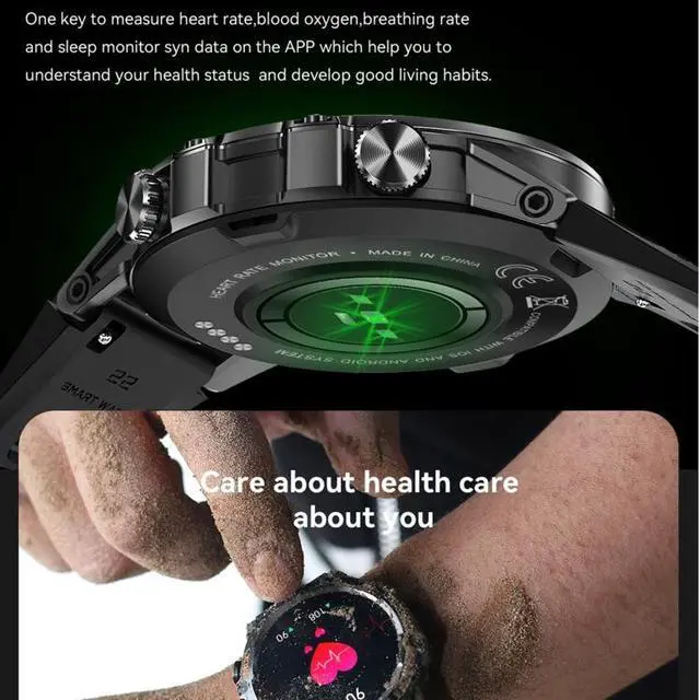 Alt view image 4 of 7 - K52 1.39inch BT5.0 Smart Watch Support Heart Rate/ Sleep Detection (Black)