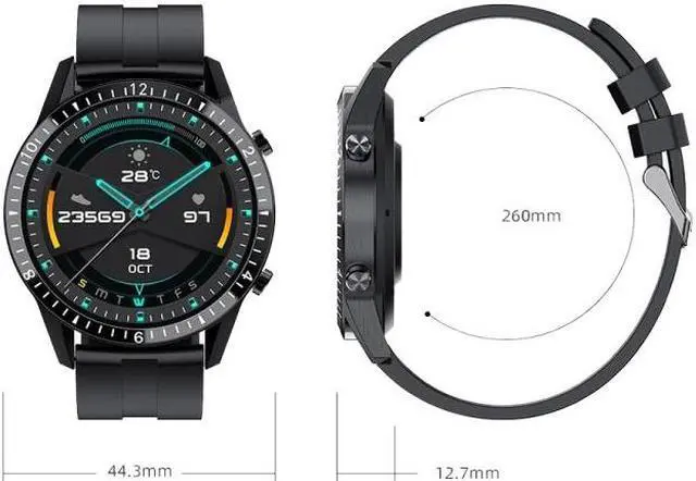 Alt view image 3 of 7 - I9 1.3 Inch Heart Rate/Blood Pressure/Blood Oxygen Monitoring Watch, Color: Orange Orange