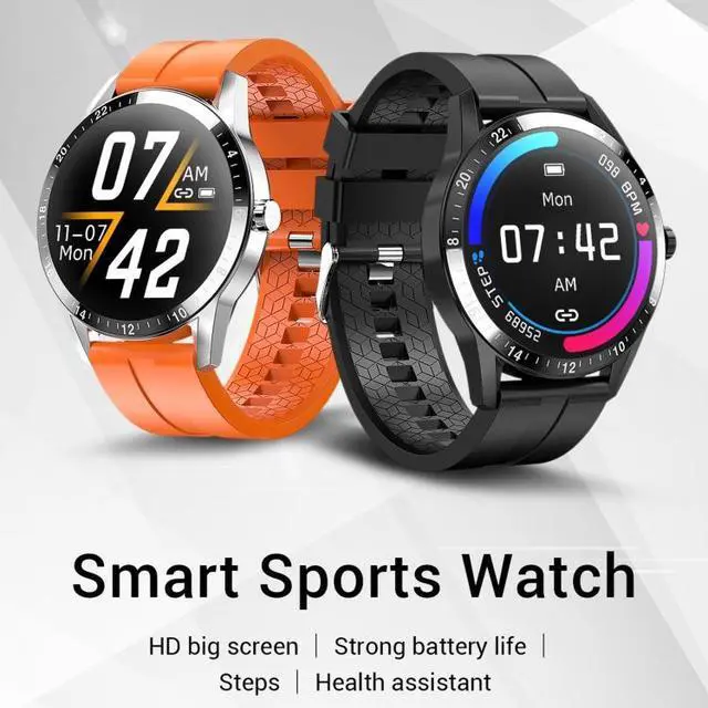 Alt view image 3 of 7 - G20 1.3 inch IPS Color Screen IP67 Waterproof Smart Watch, Support Blood Oxygen Monitoring / Sleep Monitoring / Heart Rate Monitoring, Style: Silicone Strap(Grey) (Grey)