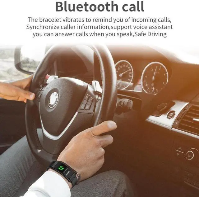 Alt view image 3 of 7 - K50 1.08 inch Steel Band Earphone Detachable IP67 Waterproof Smart Watch Support Bluetooth Call Steel Band (Silver)