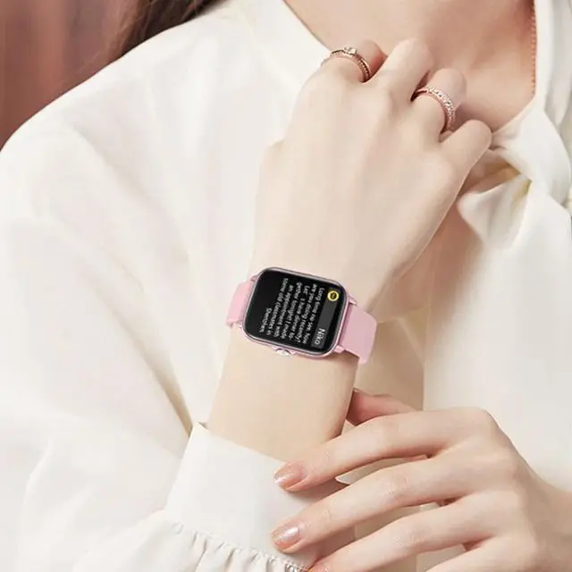 Alt view image 7 of 7 - LOANIY Y22 Heart Rate Monitoring Smart Bluetooth Watch, Color: Pink Pink