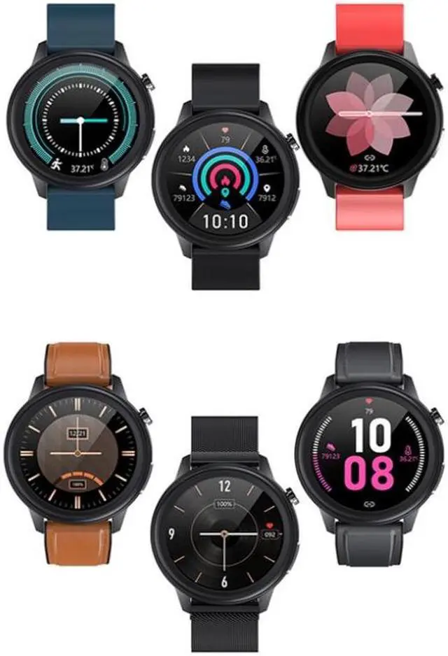 Alt view image 2 of 7 - LOANIY E80 1.3 Inch Heart Rate Detection Smart Watch, Color: Brown Leather Brown Leather