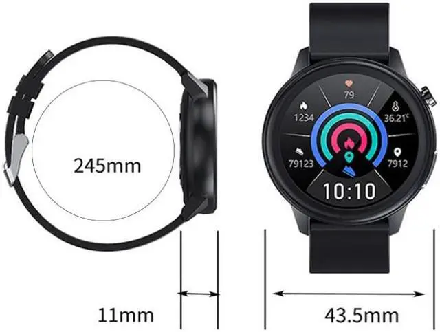 Alt view image 3 of 7 - LOANIY E80 1.3 Inch Heart Rate Detection Smart Watch, Color: Brown Leather Brown Leather