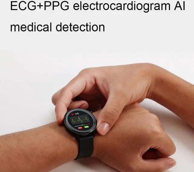 Alt view image 7 of 7 - LOANIY E80 1.3 Inch Heart Rate Detection Smart Watch, Color: Brown Leather Brown Leather