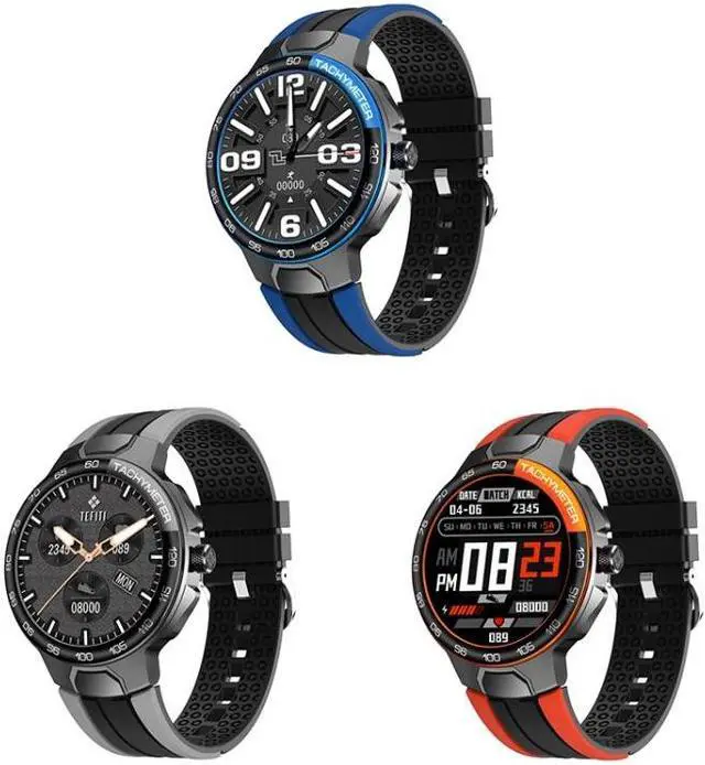 Alt view image 2 of 7 - Wearkey E15 1.28 Inch Smart Heart Rate Monitoring Touch Screen Watch (Orange)