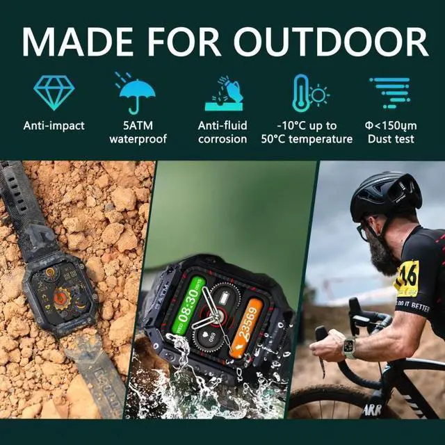 Alt view image 5 of 7 - PG333 1.91 inch Waterproof Smart Sports Watch Support Heart Rate Monitoring / Blood Pressure Monitoring (Yellow)