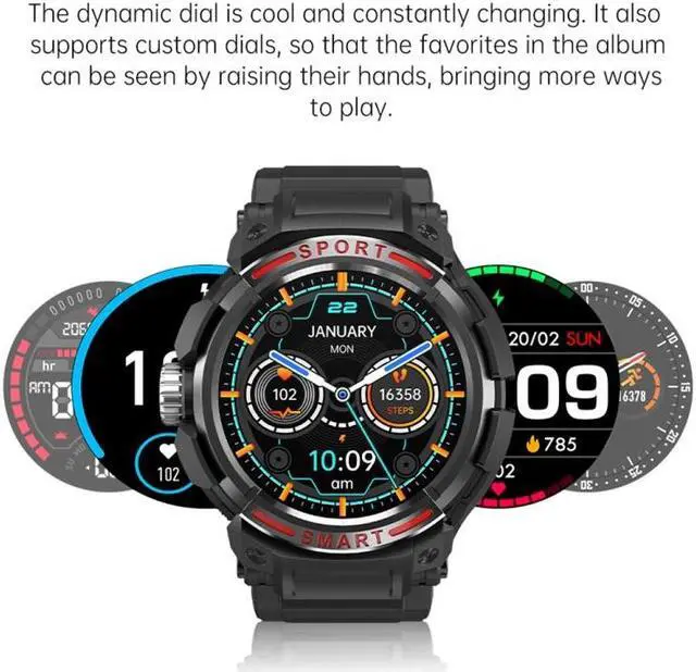 Alt view image 3 of 7 - GT100 1.39 inch TFT Screen 2 in 1 Bluetooth Headset Smart Watch, Support Blood Oxygen Monitoring/Bluetooth Music (Silver)