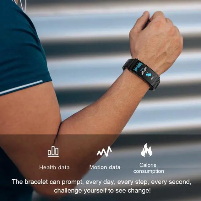 Alt view image 5 of 7 - K13 1.14 inch Silicone Band Earphone Detachable Smart Watch Support Bluetooth Call Silicone Band (Black) (Black)