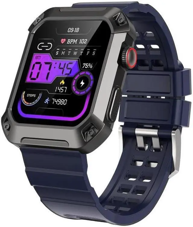 Main image of Tank S2 1.83 inch IPS Screen Smart Watch, Support Bluetooth Calling / Blood Pressure / Sleep Monitoring S2 (Blue) (Blue) Black