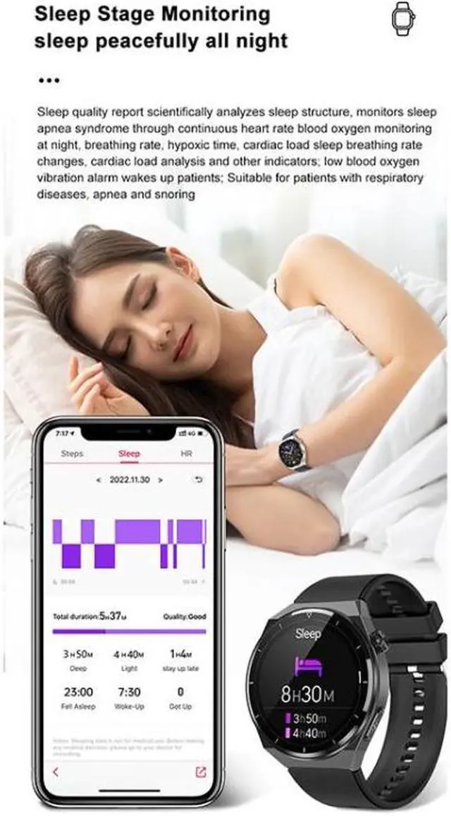 Alt view image 3 of 7 - TK20 1.39 inch Silicone Band Smart Watch Supports ECG / Remote Families Care / Body Temperature Monitoring Silicone Band (Blue) (Blue) Black