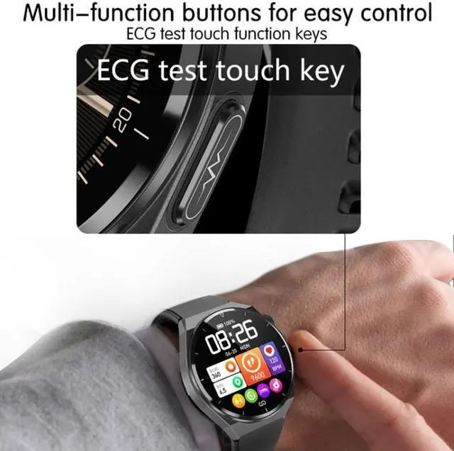 Alt view image 6 of 7 - TK20 1.39 inch Silicone Band Smart Watch Supports ECG / Remote Families Care / Body Temperature Monitoring Silicone Band (Blue) (Blue) Black