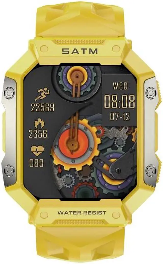 Main image of PG333 1.91 inch Waterproof Smart Sports Watch Support Heart Rate Monitoring / Blood Pressure Monitoring (Yellow)