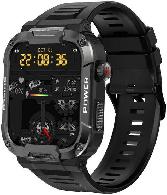 Main image of MK66 1.85 inch Color Screen Smart Watch,Support Heart Rate Monitoring / Blood Pressure Monitoring (Black)