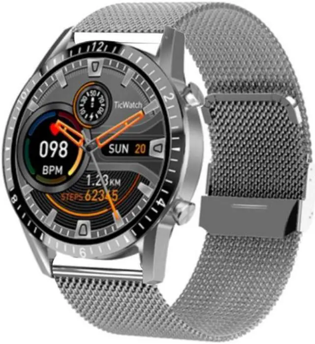 Main image of I9 1.3 Inch Heart Rate/Blood Pressure/Blood Oxygen Monitoring Watch, Color: Silver Steel, Size:Silver Steel