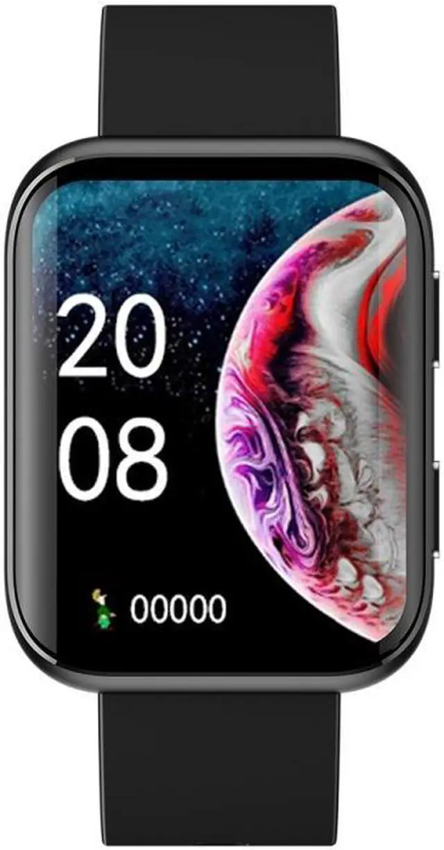 Alt view image 7 of 7 - GX08 1.69 Inch Square Screen Smart Watch Supports Heart Rate Detection, Blood Pressure Detection, Blood Oxygen Detection (Black)