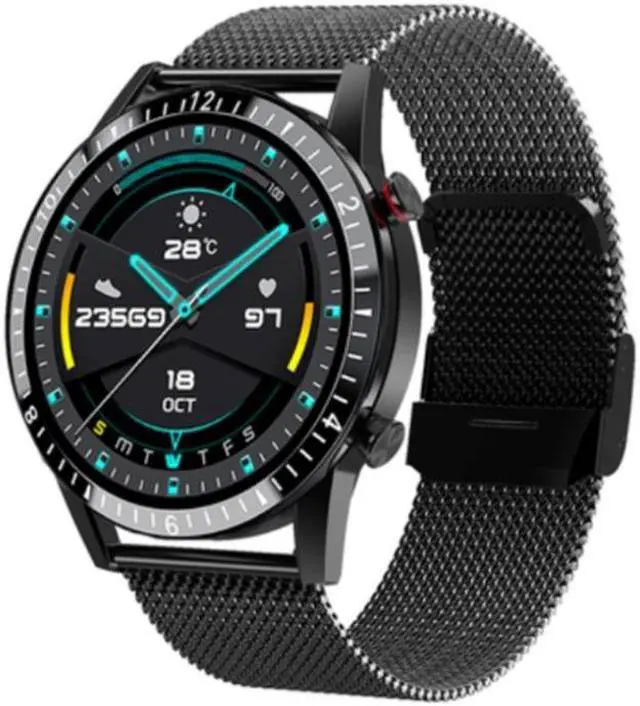 Main image of I9 1.3 Inch Heart Rate/Blood Pressure/Blood Oxygen Monitoring Watch, Color: Black Steel, Size:Black Steel