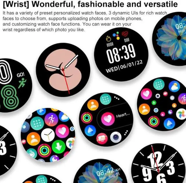 Alt view image 6 of 7 - Lokmat T2 Pro 1.28 inch IPS Touch Screen Waterproof Smart Watch, Support Heart Rate / Blood Pressure Monitor (Pink)