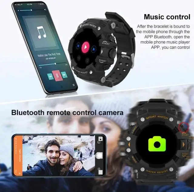 Alt view image 6 of 7 - LC11 1.28 inch TFT Screen Outdoor Sports Smart Watch, IP68 Waterproof Support Heart Rate & Blood Pressure Monitoring (Gold)