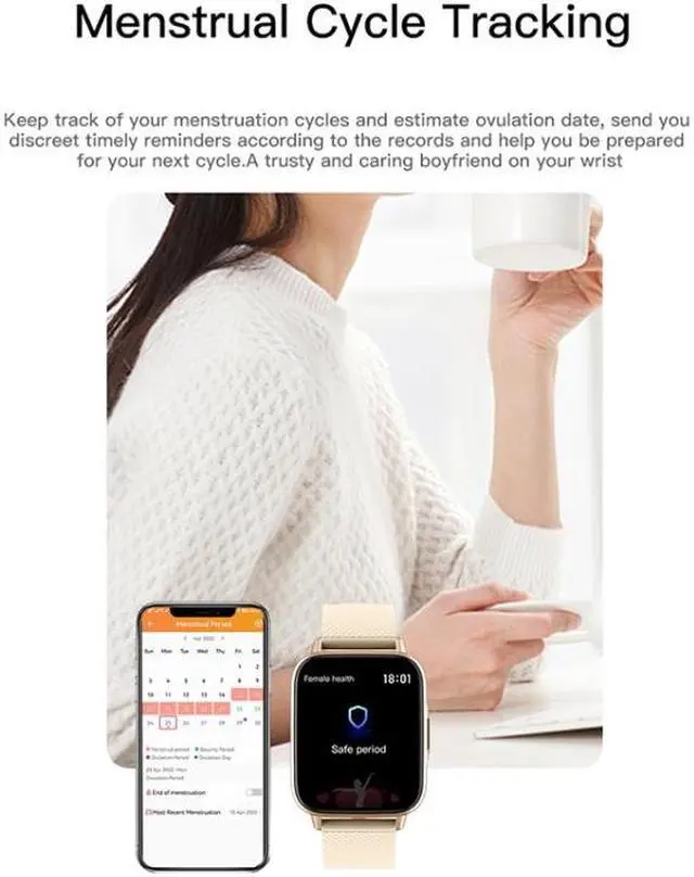 Alt view image 4 of 7 - FW02 1.7 Inch Square Screen Silicone Strap Smart Health Watch Supports Heart Rate, Blood Oxygen Monitoring (Black)