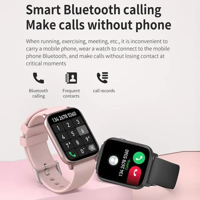 Alt view image 5 of 7 - Q28 Pro 1.8 inch Screen Smart Watch, 64Mb+128Mb, Support Heart Rate Monitoring / Bluetooth Calling / Blood Oxygen Monitoring (Rose Gold)