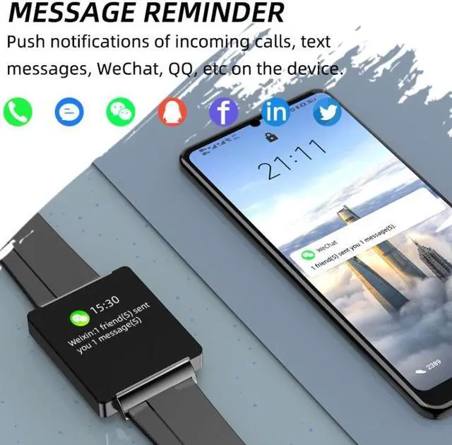 Alt view image 5 of 7 - KS01 1.85 Inch Smart Watch Supports Blood Glucose Detection, Blood Pressure Detection, Blood Oxygen Detection KS01 (Black)