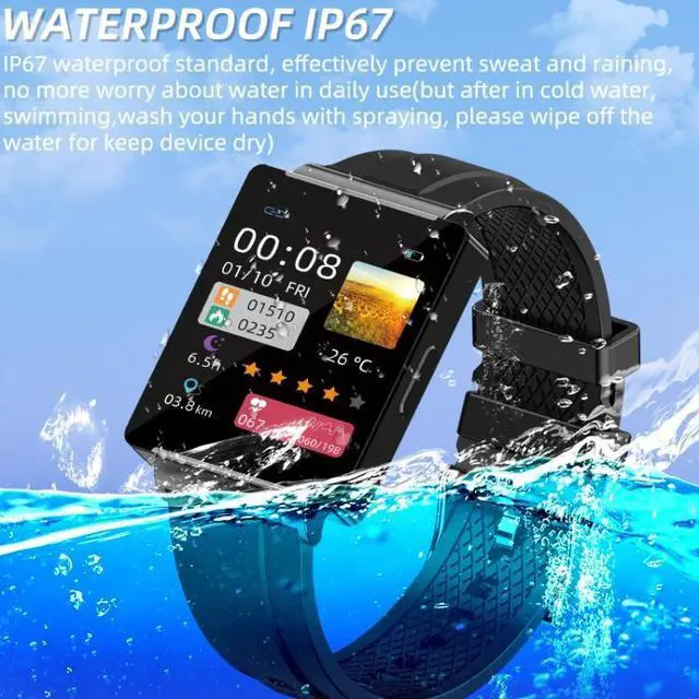 Alt view image 6 of 7 - KS01 1.85 Inch Smart Watch Supports Blood Glucose Detection, Blood Pressure Detection, Blood Oxygen Detection KS01 (Black)