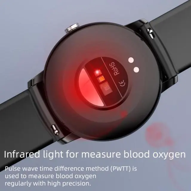 Alt view image 5 of 7 - KS02 1.32 Inch Smart Watch Supports Blood Glucose Detection, Blood Pressure Detection, Blood Oxygen Detection (Silver+White)