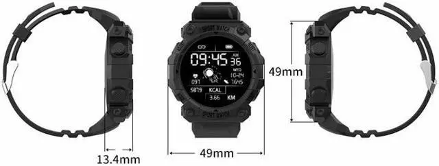 Alt view image 2 of 7 - FD68S 1.44 inch Color Roud Screen Sport Smart Watch, Support Heart Rate / Multi-Sports Mode (Green)
