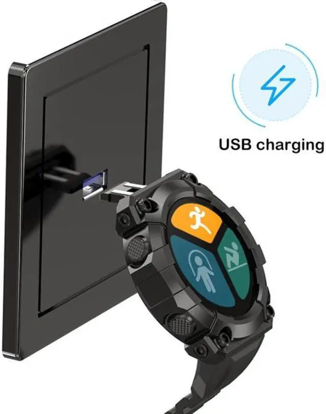 Alt view image 3 of 7 - FD68S 1.44 inch Color Roud Screen Sport Smart Watch, Support Heart Rate / Multi-Sports Mode (Green)