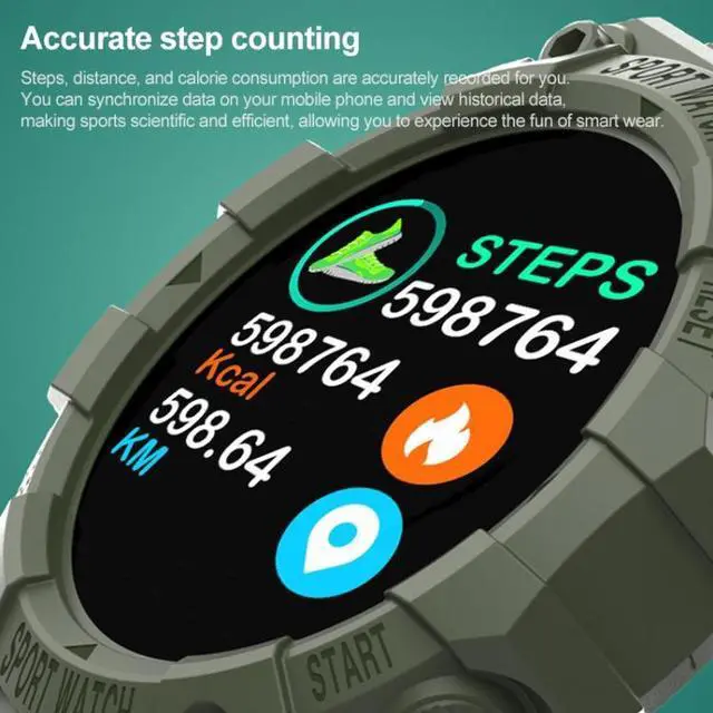 Alt view image 5 of 7 - FD68S 1.44 inch Color Roud Screen Sport Smart Watch, Support Heart Rate / Multi-Sports Mode (Green)