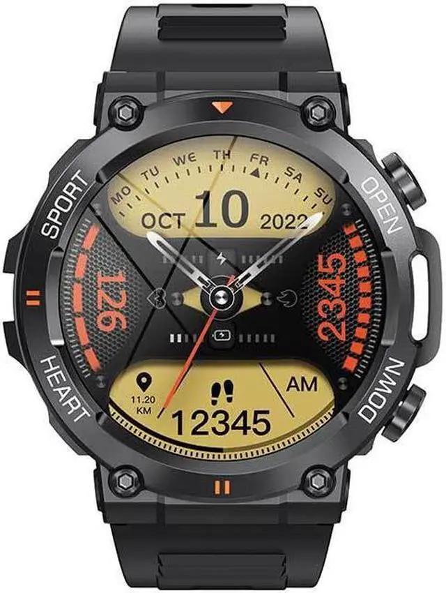 Alt view image 4 of 7 - K56pro Three-Proof Call Smart Watch Music Weather 1.39 Inch Heart Rate Blood Pressure Blood Oxygen Smart Watch (Grey)