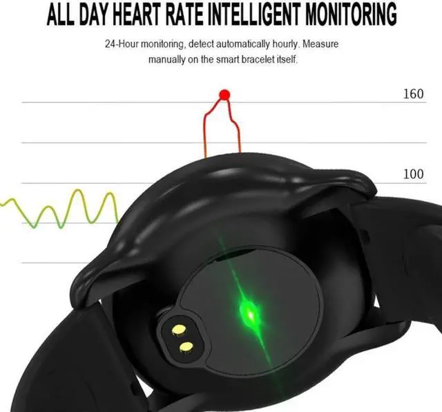 Alt view image 6 of 7 - K9 1.22 inch Color Screen TPU Watchband Smart Bracelet, Support Call Reminder/ Heart Rate Monitoring /Blood Pressure Monitoring/ Sleep Monitoring/Blood Oxygen Monitoring (Rose Gold)